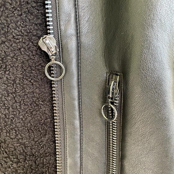 Zara jacket leather and fur - Picture 4 of 5